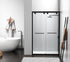 Elegant Lighting Warren Semi frameless Shower Door 48x76 in Brushed Gold Model: SD303-4876BGD