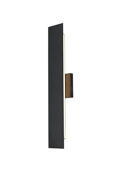 Elegant Lighting Waylen 4.5 x 24 inch Outdoor Wall Sconce in Black Model: OD506W24BK