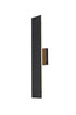 Elegant Lighting Waylen 4.5 x 24 inch Outdoor Wall Sconce in Black Model: OD506W24BK