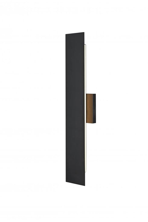 Elegant Lighting Waylen 4.5 x 24 inch Outdoor Wall Sconce in Black Model: OD506W24BK