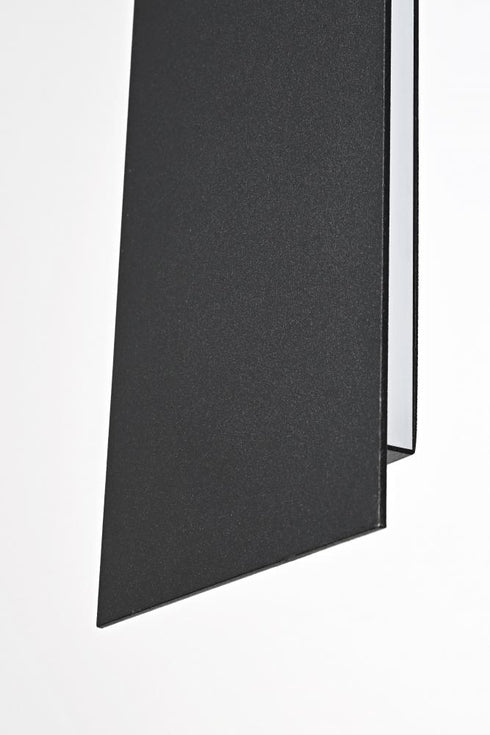 Elegant Lighting Waylen 4.5 x 34 inch Outdoor Wall Sconce in Black Model: OD506W34BK