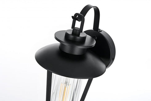 Elegant Lighting Wensley 7 inch Outdoor Pendant in Black Model: OD326W13BK