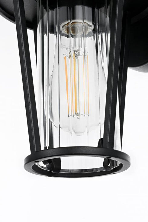 Elegant Lighting Wensley 7 inch Outdoor Pendant in Black Model: OD326W13BK