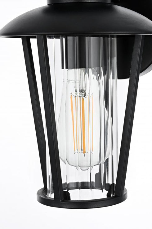 Elegant Lighting Wensley 7 inch Outdoor Pendant in Black Model: OD326W13BK