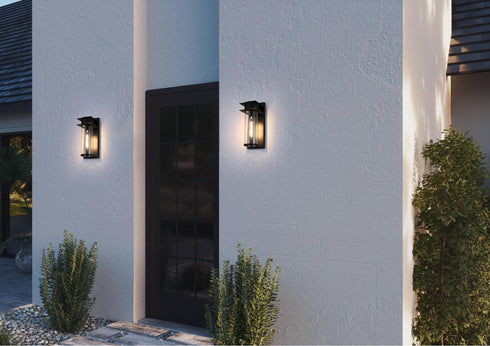 Elegant Lighting Westmont 7 inch Outdoor Pendant in Black Model: OD363W14BK