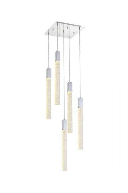 Elegant Lighting Weston 5 Light Pendant Model: 2066D16SG