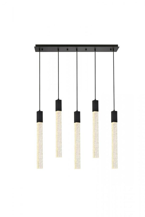 Elegant Lighting Weston 5 Light Pendant Model: 2066S36BK