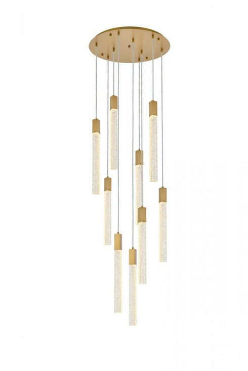 Elegant Lighting Weston 9 Light Pendant Model: 2067D24BK