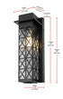 Elegant Lighting Wildey 7 inch Outdoor Pendant in Black Model: OD361W16BK