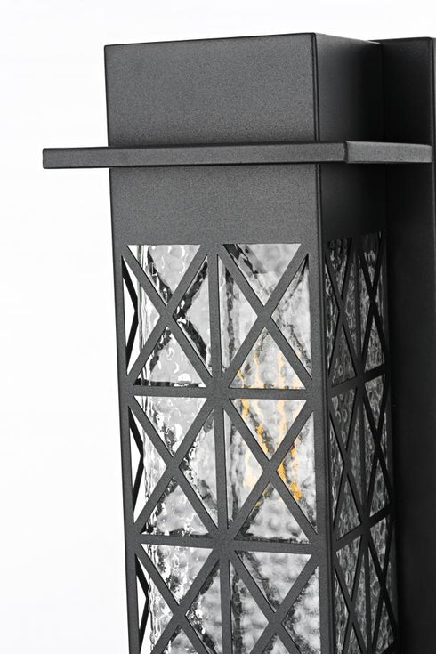 Elegant Lighting Wildey 7 inch Outdoor Pendant in Black Model: OD361W16BK