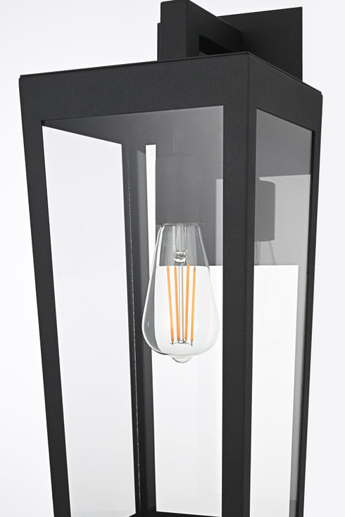 Elegant Lighting William 1 Light Wall Sconce W7.5 Inch E8.9 Inch H18.3 Inch in Black Model: OD405W18BK