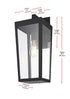 Elegant Lighting William 1 Light Wall Sconce W7.5 Inch E8.9 Inch H18.3 Inch in Black Model: OD405W18BK