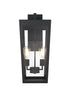 Elegant Lighting William 2 Light Wall Sconce W9.8 Inch E11.3 Inch H23.7 Inch in Black Model: OD405W24BK
