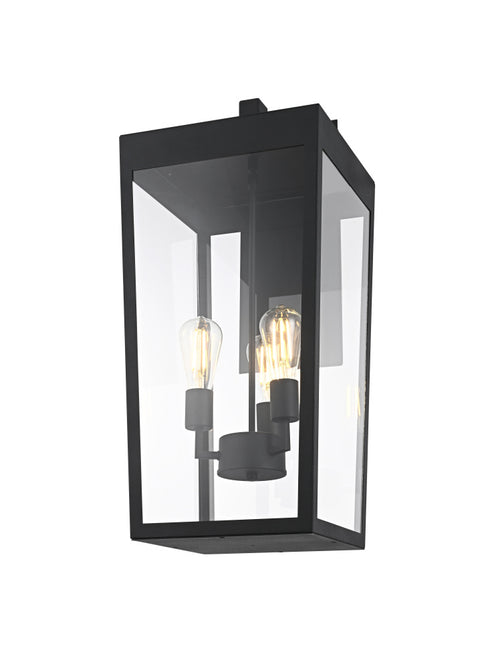 Elegant Lighting William 3 Light Wall Sconce W12.0 Inch E13.5 Inch H28.0 Inch in Black Model: OD405W28BK