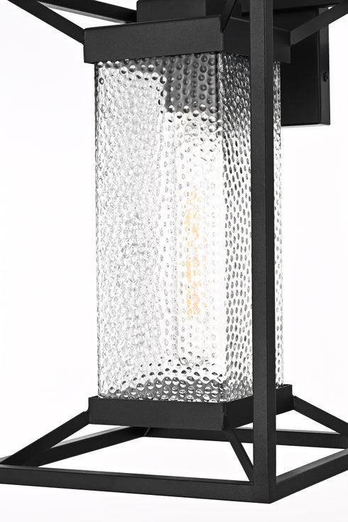Elegant Lighting Willington 1 Light Wall sconce W9.5 Inch E10.5 Inch H17 Inch L1 in Black (1Box) Model: OD329W17BK