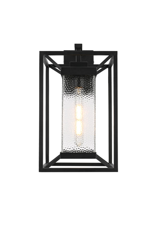Elegant Lighting Willington 1 Light Wall sconce W9.5 Inch E10.5 Inch H17 Inch L1 in Black (1Box) Model: OD329W17BK