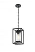 Elegant Lighting Willington 7 inch Outdoor Pendant in Black Model: OD329H13BK