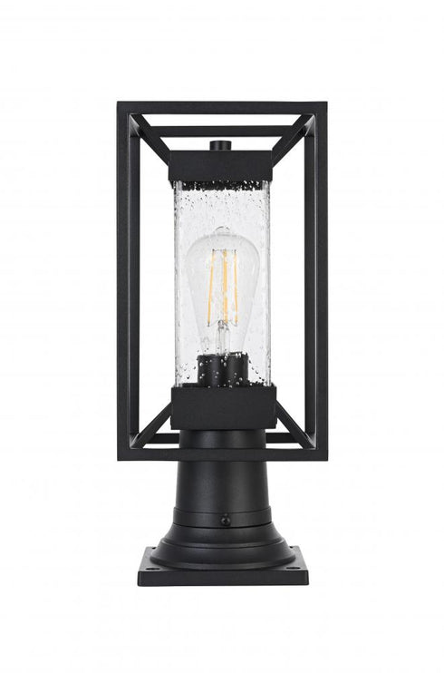 Elegant Lighting Willington 7 inch Outdoor Pendant in Black Model: OD329P16BK