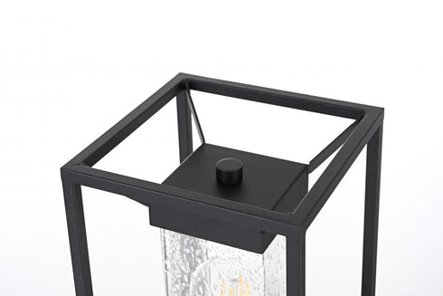 Elegant Lighting Willington 7 inch Outdoor Pendant in Black Model: OD329P16BK