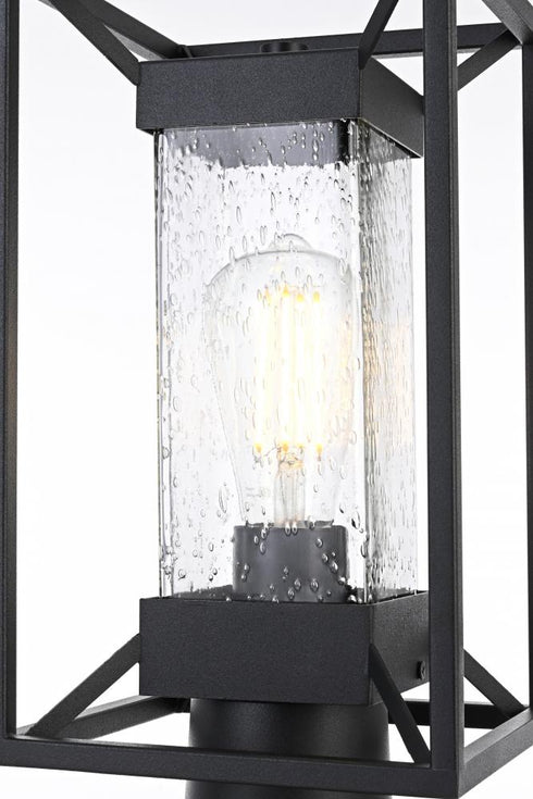 Elegant Lighting Willington 7 inch Outdoor Pendant in Black Model: OD329P16BK