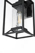 Elegant Lighting Willington 7 inch Outdoor Pendant in Black Model: OD329W14BK