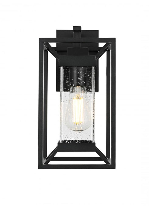 Elegant Lighting Willington 7 inch Outdoor Pendant in Black Model: OD329W14BK