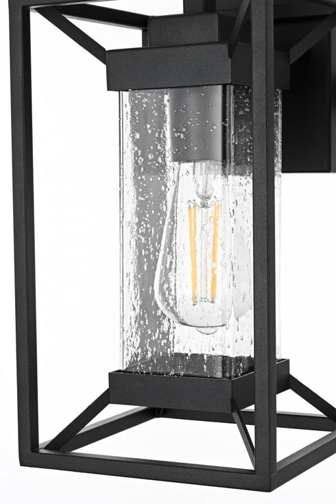 Elegant Lighting Willington 7 inch Outdoor Pendant in Black Model: OD329W14BK