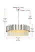 Elegant Lighting Willow 10 Light Pendant D32 Inch H14 Inch L11 Chrome in Chrome and Clear Finish Model: 3400D32C