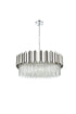 Elegant Lighting Willow 10 Light Pendant D32 Inch H14 Inch L11 Chrome in Chrome and Clear Finish Model: 3400D32C