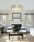 Elegant Lighting Willow 10 Light Pendant D32 Inch H14 Inch L11 Chrome in Chrome and Clear Finish Model: 3400D32C