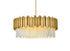 Elegant Lighting Willow 10 Light Pendant D32 Inch H14 Inch L11 Satin Gold in Satin Gold and Clear Finish Model: 3400D32SG