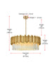 Elegant Lighting Willow 10 Light Pendant D32 Inch H14 Inch L11 Satin Gold in Satin Gold and Clear Finish Model: 3400D32SG