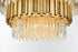 Elegant Lighting Willow 12 Light Pendant D32 Inch H19 Inch L12 Satin Gold in Satin Gold and Clear Finish Model: 3400G32SG