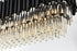 Elegant Lighting Willow 12 Light Pendant L47 Inch W14 Inch H14 Inch L12 Black in Black and Clear Finish Model: 3401G47BK