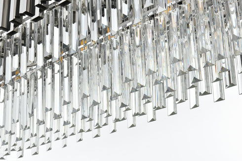 Elegant Lighting Willow 12 Light Pendant L47 Inch W14 Inch H14 Inch L12 Chrome in Chrome and Clear Finish Model: 3401G47C