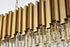 Elegant Lighting Willow 12 Light Pendant L47 Inch W14 Inch H14 Inch L12 Satin Gold in Satin Gold and Clear Finish Model: 3401G47SG