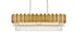 Elegant Lighting Willow 12 Light Pendant L47 Inch W14 Inch H14 Inch L12 Satin Gold in Satin Gold and Clear Finish Model: 3401G47SG