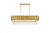 Elegant Lighting Willow 12 Light Pendant L47 Inch W14 Inch H14 Inch L12 Satin Gold in Satin Gold and Clear Finish Model: 3401G47SG