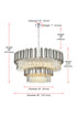 Elegant Lighting Willow 16 Light Pendant D40 Inch H19 Inch L16 Chrome in Chrome and Clear Finish Model: 3400G40C