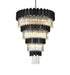 Elegant Lighting Willow 27 Light Pendant D40 Inch H59 Inch L29 Black in Black and Clear Finish Model: 3400GR40BK