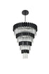Elegant Lighting Willow 27 Light Pendant D40 Inch H59 Inch L29 Black in Black and Clear Finish Model: 3400GR40BK