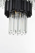 Elegant Lighting Willow 27 Light Pendant D40 Inch H59 Inch L29 Black in Black and Clear Finish Model: 3400GR40BK