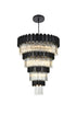 Elegant Lighting Willow 27 Light Pendant D40 Inch H59 Inch L29 Black in Black and Clear Finish Model: 3400GR40BK
