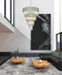 Elegant Lighting Willow 27 Light Pendant D40 Inch H59 Inch L29 Chrome in Chrome and Clear Finish Model: 3400GR40C