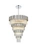 Elegant Lighting Willow 27 Light Pendant D40 Inch H59 Inch L29 Chrome in Chrome and Clear Finish Model: 3400GR40C
