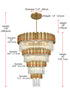 Elegant Lighting Willow 27 Light Pendant D40 Inch H59 Inch L29 Satin Gold in Satin Gold and Clear Finish Model: 3400GR40SG