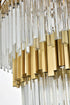 Elegant Lighting Willow 27 Light Pendant D40 Inch H59 Inch L29 Satin Gold in Satin Gold and Clear Finish Model: 3400GR40SG