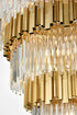Elegant Lighting Willow 27 Light Pendant D40 Inch H59 Inch L29 Satin Gold in Satin Gold and Clear Finish Model: 3400GR40SG