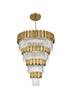 Elegant Lighting Willow 27 Light Pendant D40 Inch H59 Inch L29 Satin Gold in Satin Gold and Clear Finish Model: 3400GR40SG