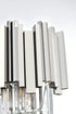 Elegant Lighting Willow 3 Light Wall Sconce W12 Inch H18 Inch L2 Chrome in Chrome and Clear Finish Model: 3400W12C
